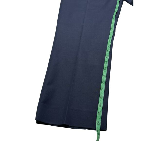 ROBERT TALBOTT *NEW* Navy Blue Cady Straight Leg Crop Trousers Slacks 14 Womens - Picture 8 of 8